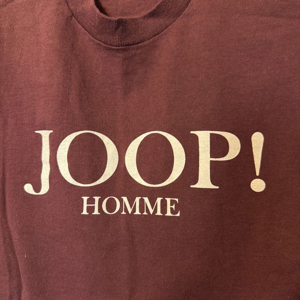Joop Homme Burgundy Cologne Promotional Vintage 90's T-shirt cotton Unisex - Picture 3 of 8